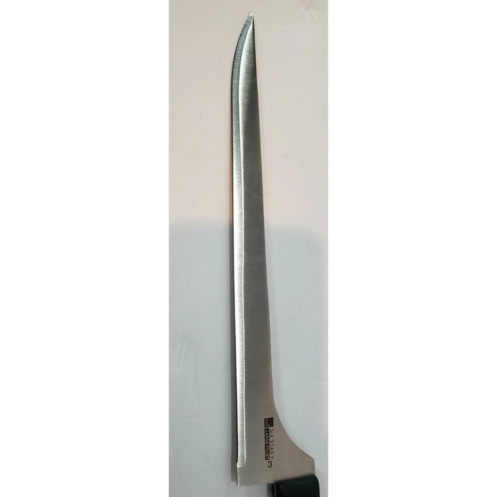Ronco Showtime Six‎ Star #3 Stainless Steel Kitchen Black Fillet Knife Cutlery